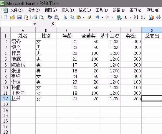 Excel計(jì)算員工工資