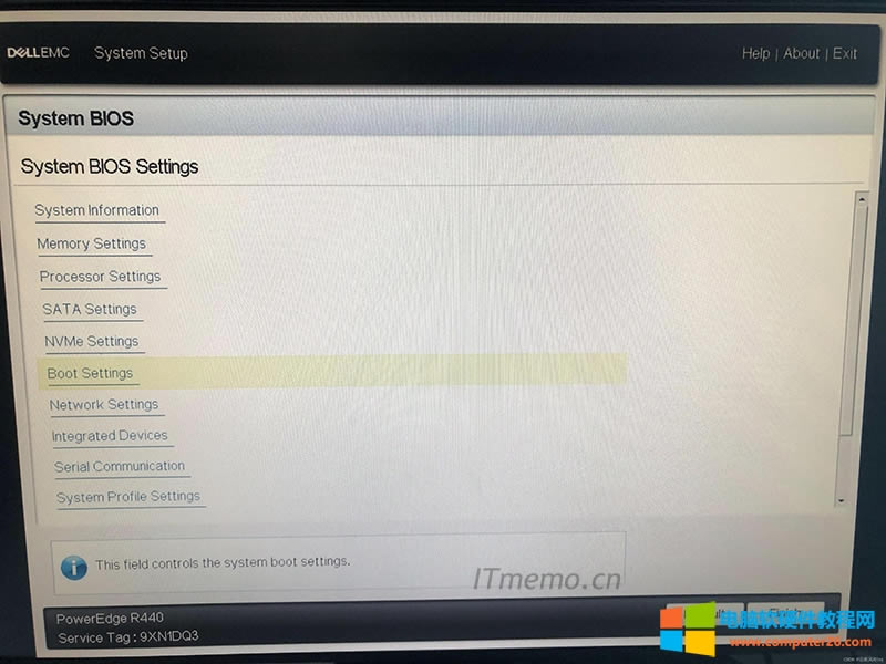 選擇Boot settings