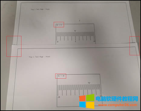 調(diào)整校準(zhǔn)測試頁示例 調(diào)整校準(zhǔn)測試頁示例