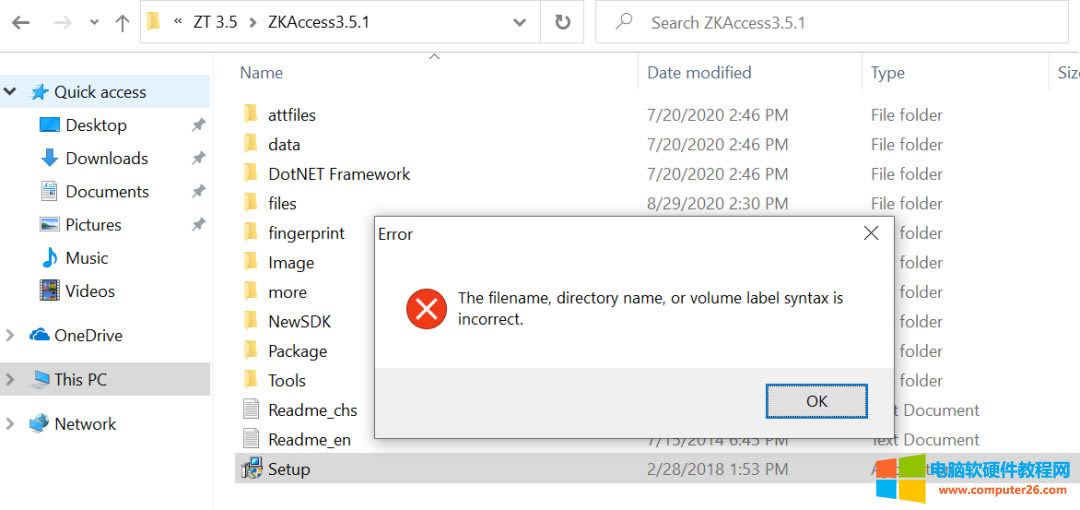 XbܛlFeeϢthe filename directory name or volume lable syntax is incoreect