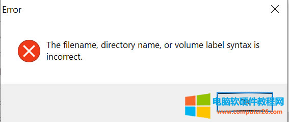 XbܛlFeeϢthe filename directory name or volume lable syntax is incoreect