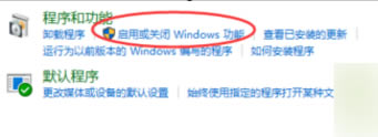 在程序界面點(diǎn)擊“啟用或關(guān)閉Windows功能”。