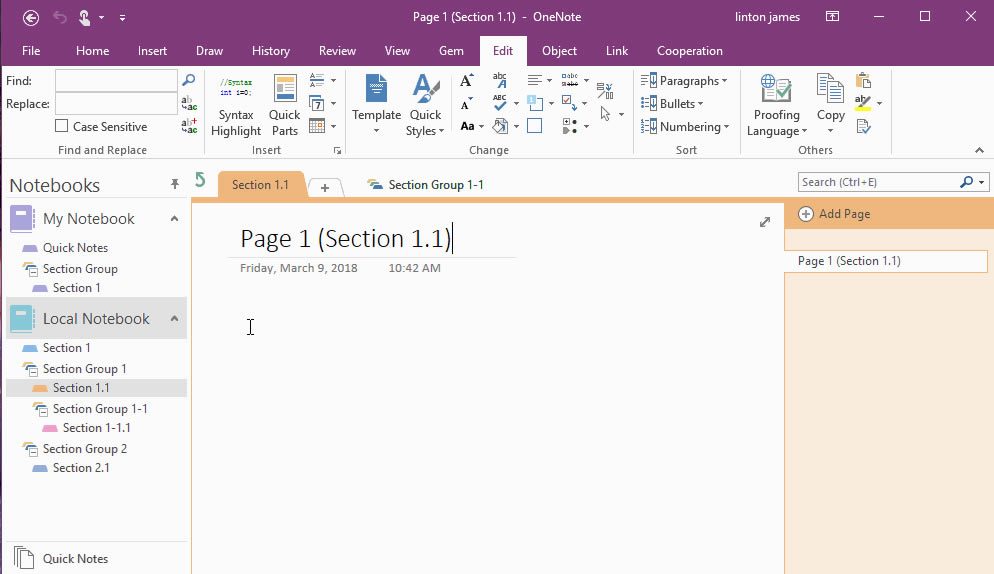 κϲ OneNote ăɂօ^M