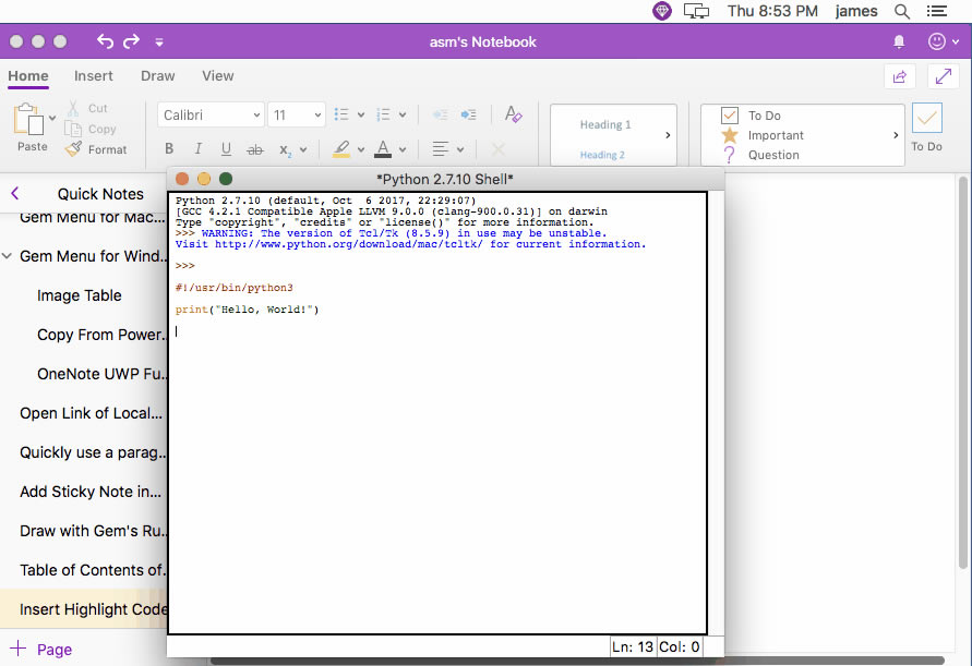ʹ䌚ˆ΁팦(du)Ӌ(j)C(j)aM(jn)и뵽 MAC OneNote 