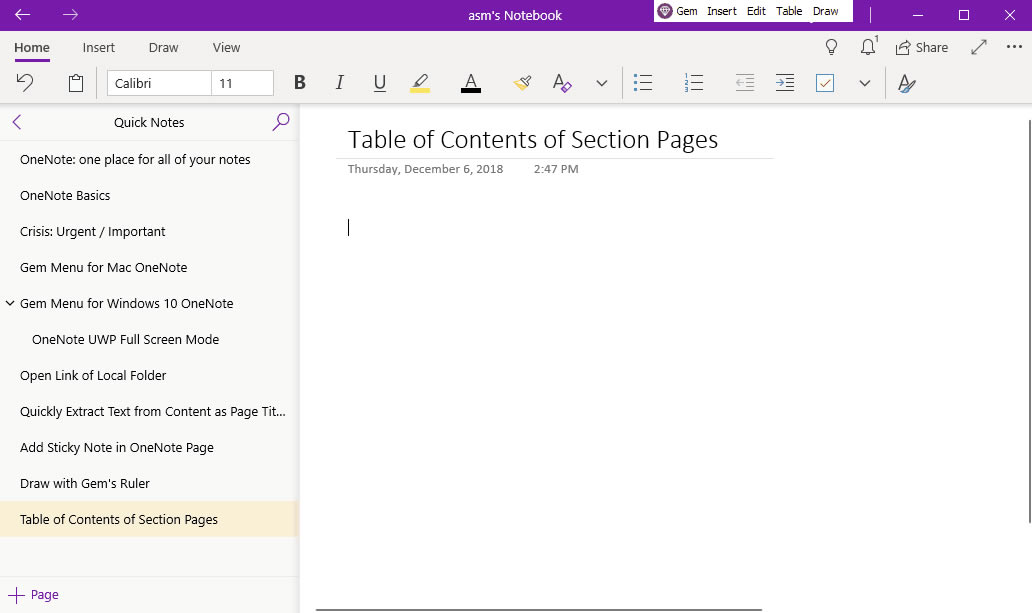 ʹ䌚ˆ΁ OneNote for Windows 10 ķօ^Ŀ䛴V
