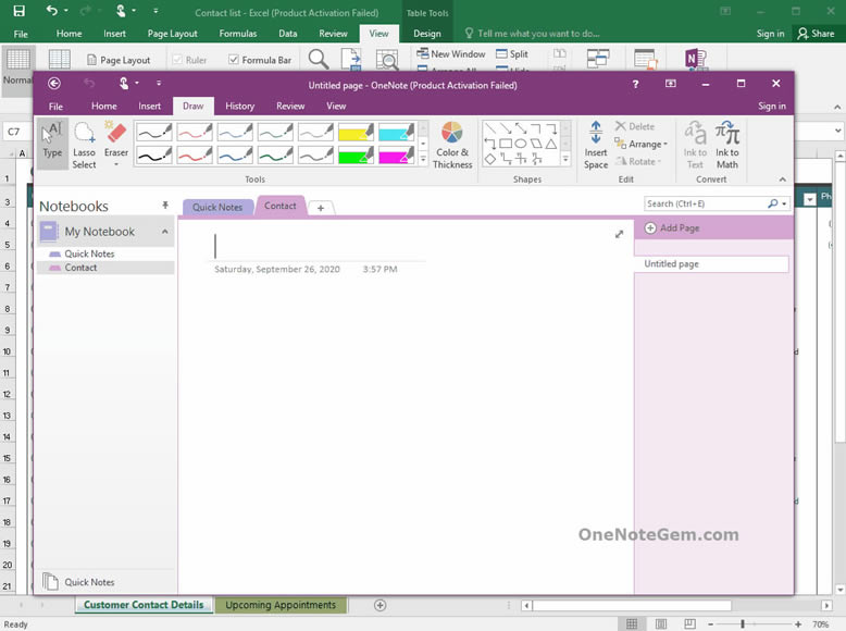 從 Excel 發(fā)送選中的多行到OneNote 里,生成多個對應(yīng)的 OneNote頁面以便相對應(yīng)給 Excel 的行做筆記。