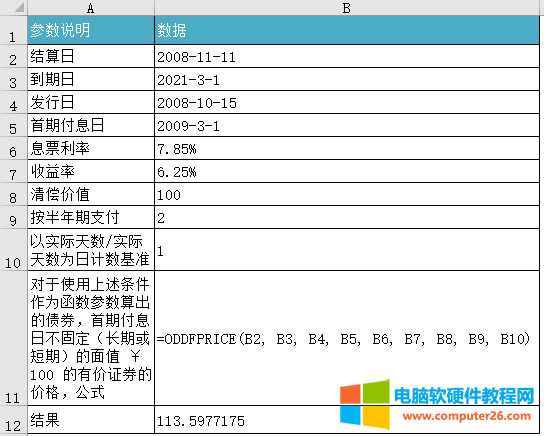 Excel ODDFPRICE (sh)ʹʾD̳