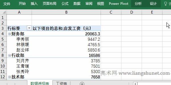 Excel數(shù)據(jù)透視表按行完整顯示一條記錄
