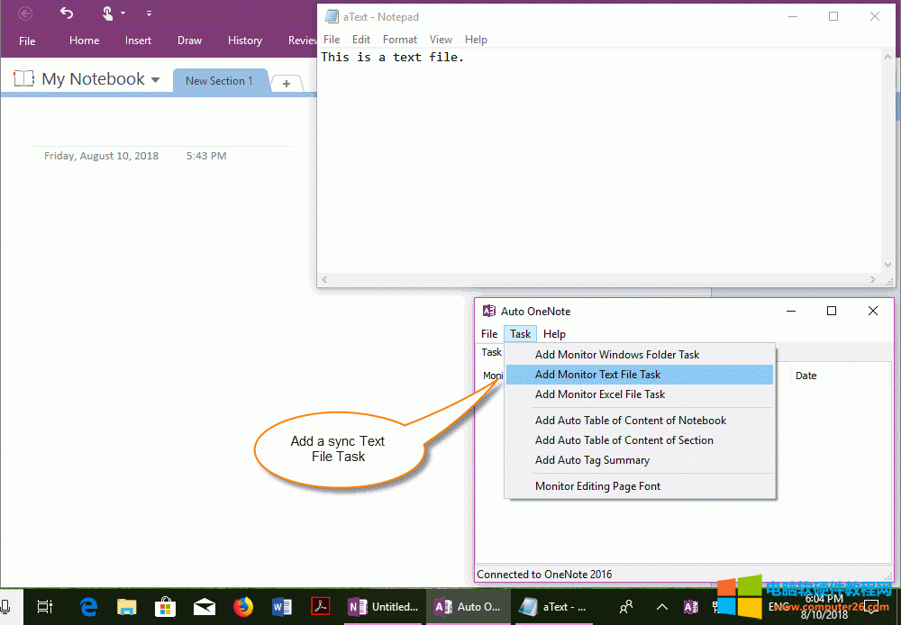  Auto OneNote Ԅɹ(chung)һO(jin)ҕıļ΄(w)