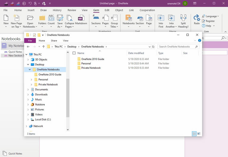 ͨ^ Gem for OneNote һI_ Windows ļAµ OneNote Pӛ