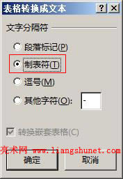 Word2016 表格轉(zhuǎn)換為文本