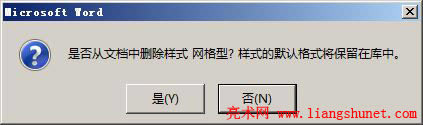 Word2016 刪除所選表格樣式(網(wǎng)絡(luò)形),但默認(rèn)格式仍然保存在庫(kù)中