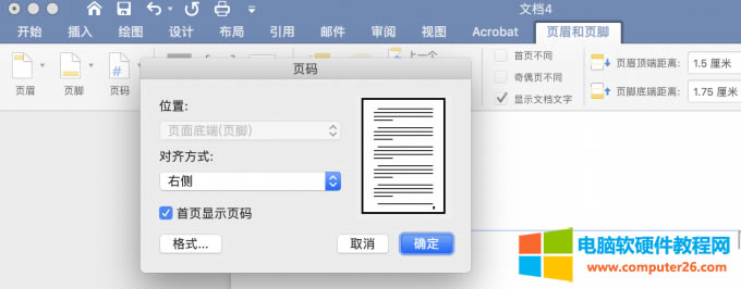 頁碼格式