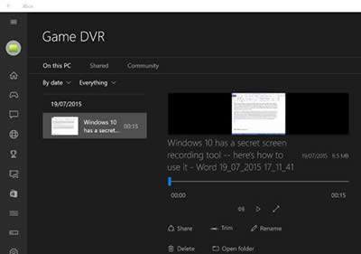windows10錄制屏幕錄像教程