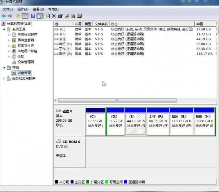 win7純凈版怎樣對磁盤進(jìn)行分區(qū)