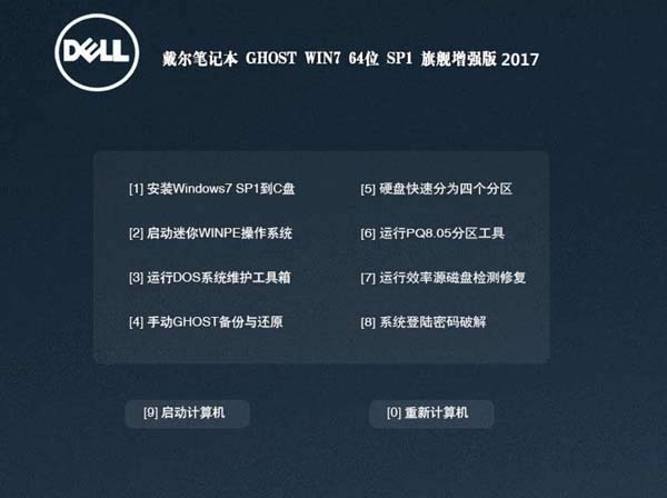 戴爾筆記本win7 64位旗艦免激活版2017系統(tǒng)安裝教程