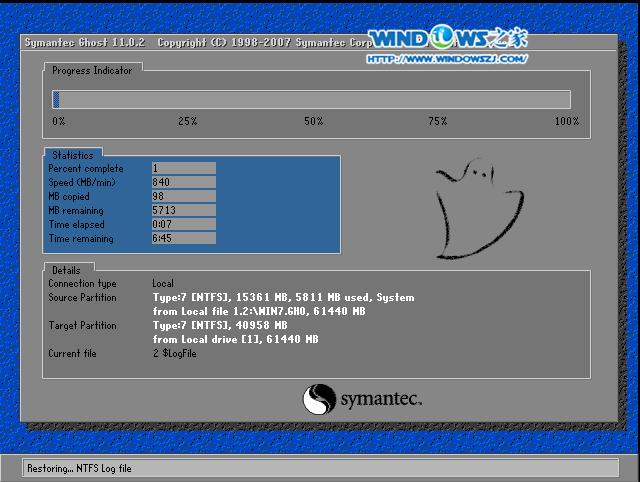 雨林木風win7旗艦版64位安裝