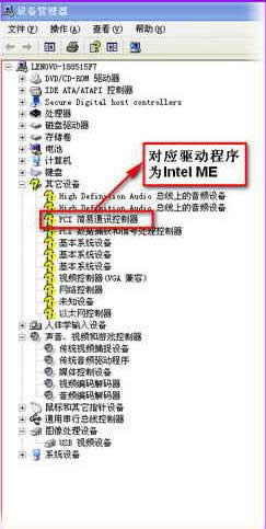 聯(lián)想筆記本換Xp系統(tǒng)后出現(xiàn) pci簡(jiǎn)易通訊控制器 是什么驅(qū)動(dòng)?